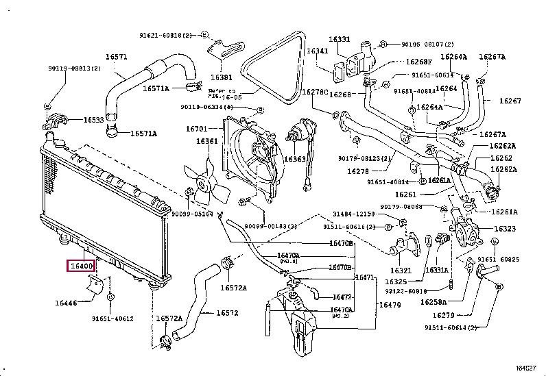 Toyota 16400-16140 Radiator, engine cooling 1640016140