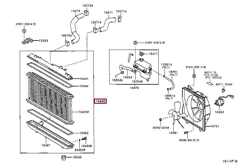 1640027020 Toyota Engine cooling radiator