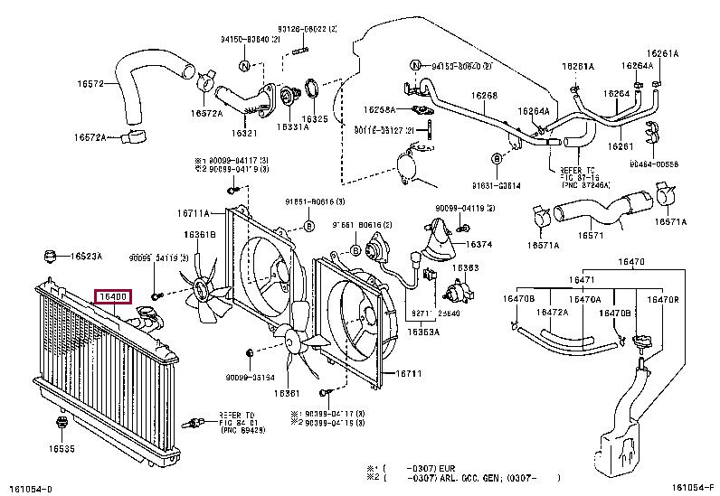 Toyota 16400-28180 Radiator, engine cooling 1640028180