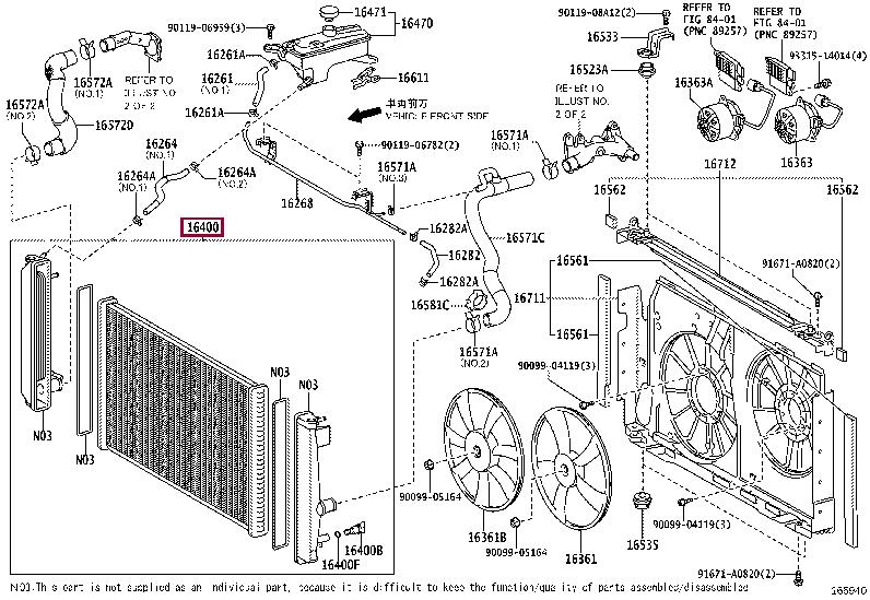 Car radiator Toyota Rav 4: 1640031430 Toyota Engine cooling radiator