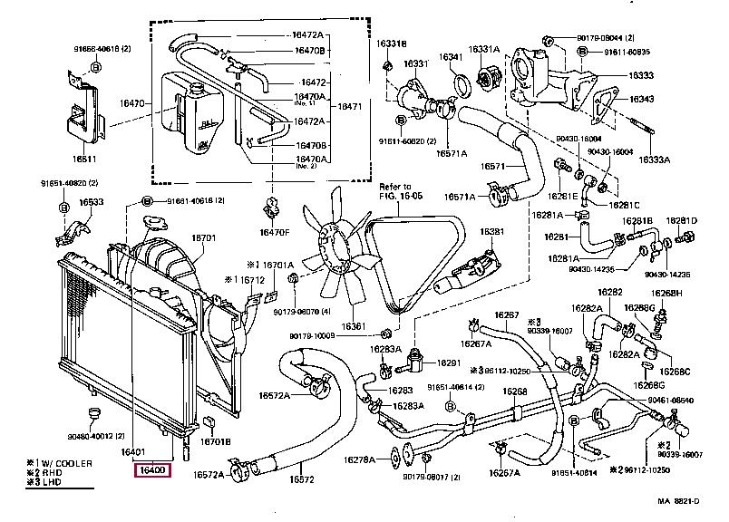 Engine radiator Toyota Supra: 1640042120 Toyota Engine cooling radiator