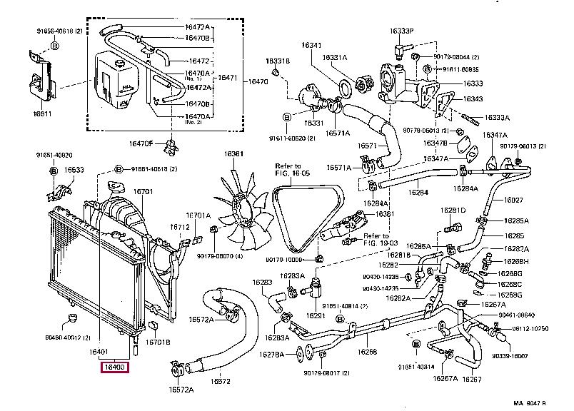 Engine cooling radiator Toyota Supra: 1640042141 Toyota Engine cooling radiator
