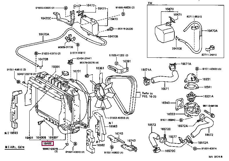 1640054481 Toyota Engine cooling radiator