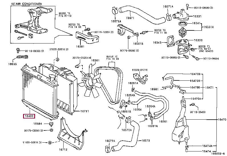 Toyota 16400-5B320 Engine cooling radiator 164005B320 164005B320 Toyota Engine cooling radiator
