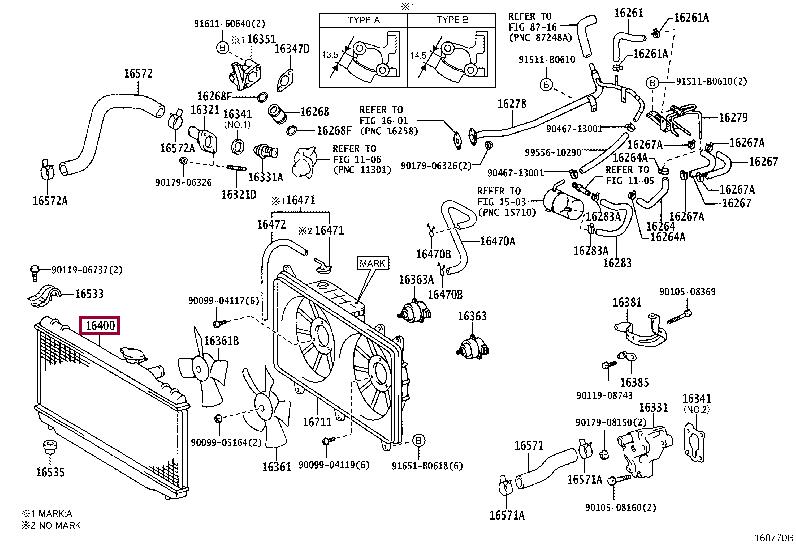 Toyota 16400-70651 Radiator, engine cooling 1640070651