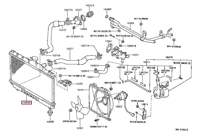 1640074520 Toyota Engine cooling radiator