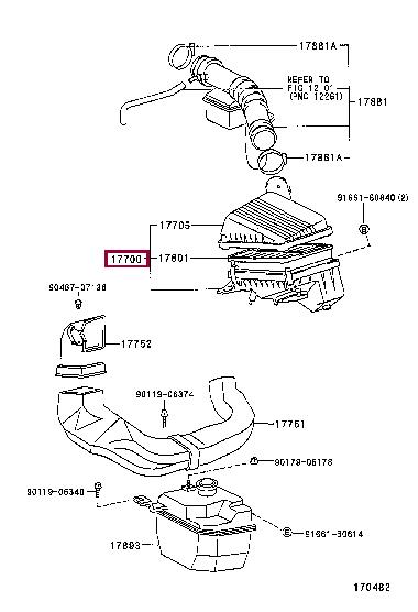 1770011750 Toyota Air cleaner filter box