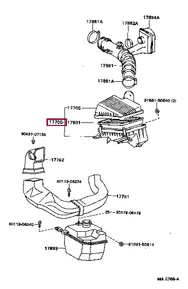 1770015340 Toyota Air cleaner filter box