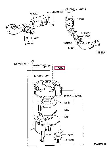 1770017041 Toyota Air cleaner filter box