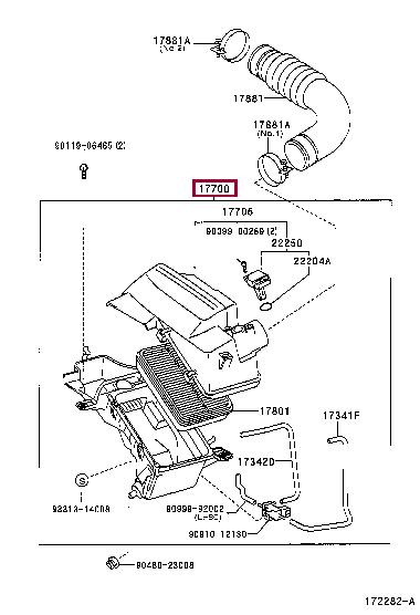 1770022100 Toyota Air cleaner filter box