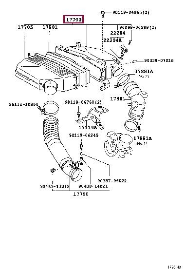 1770028231 Toyota Air cleaner filter box