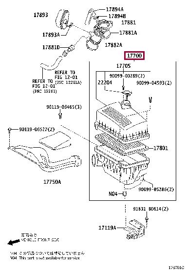 1770028272 Toyota Air cleaner filter box