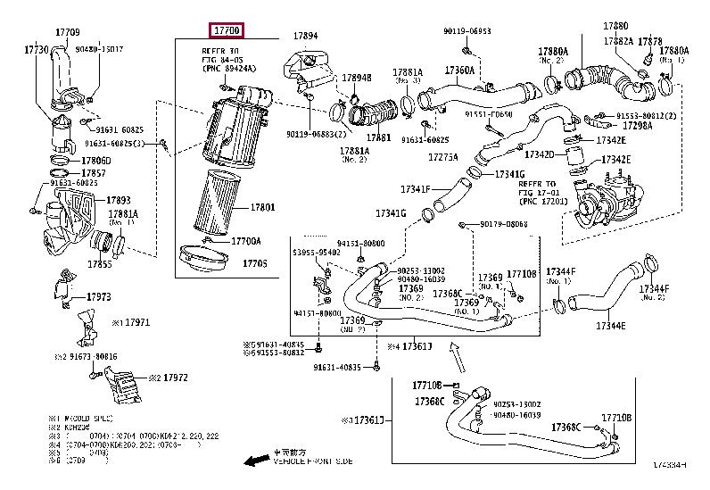 1770030181 Toyota Air cleaner filter box