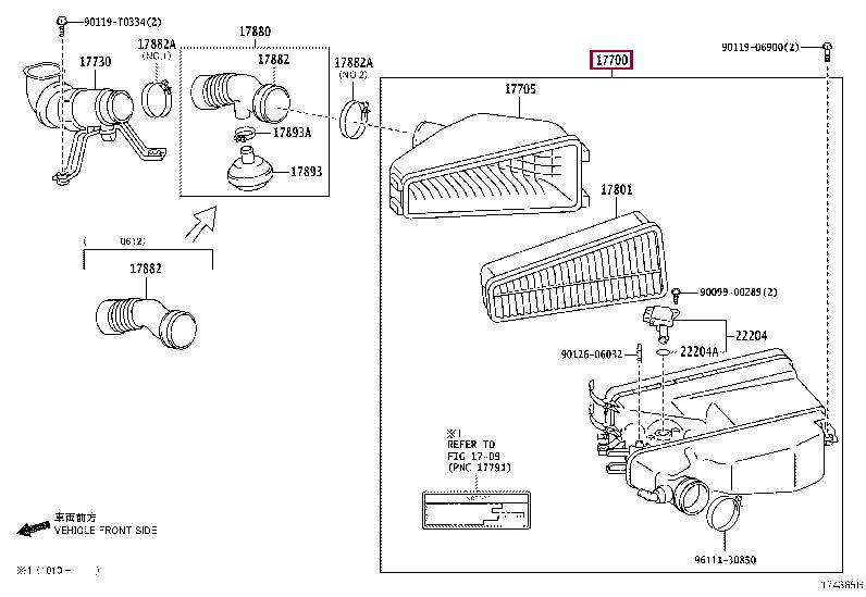 1770031542 Toyota Air cleaner filter box