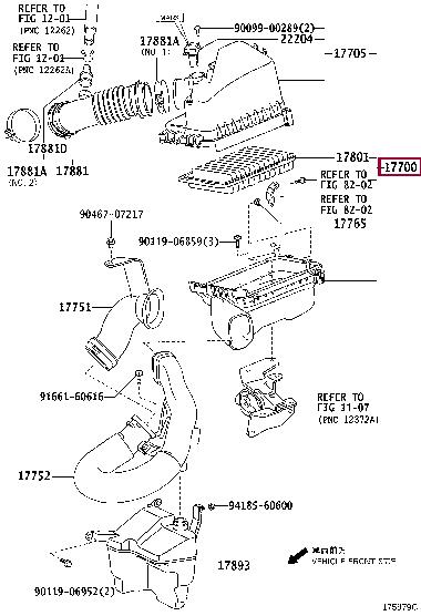 1770037211 Toyota Air cleaner filter box