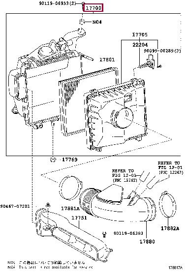 1770038151 Toyota Air cleaner filter box