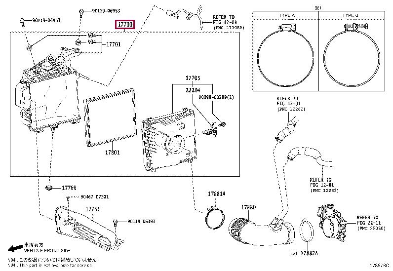 1770038241 Toyota Air cleaner filter box