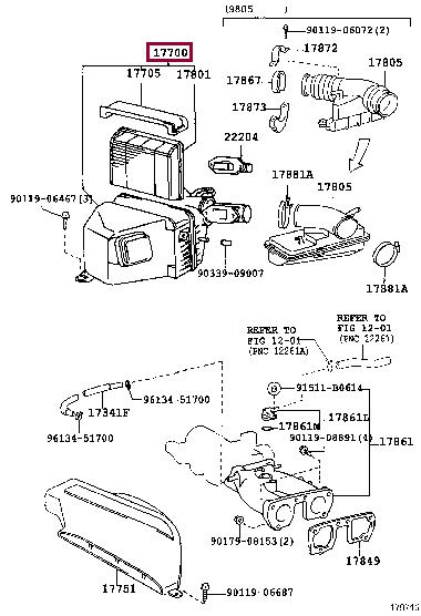 1770046470 Toyota Air cleaner filter box