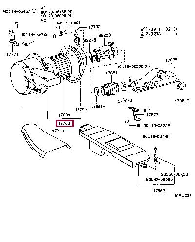 1770050020 Toyota Air cleaner filter box