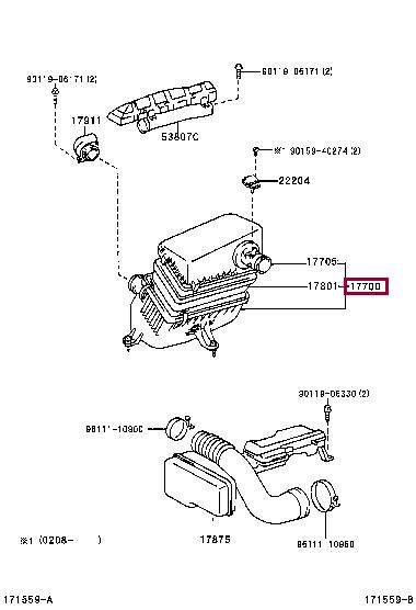 1770050181 Toyota Air cleaner filter box