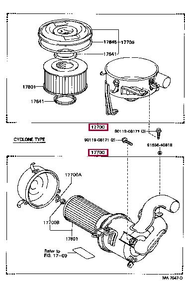 1770054491 Toyota Air cleaner filter box