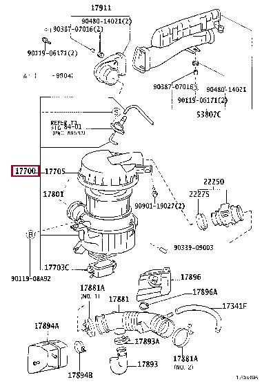 1770062070 Toyota Air cleaner filter box