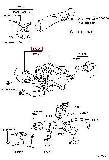 1770062100 Toyota Air cleaner filter box