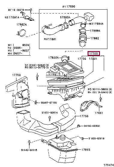 1770064270 Toyota Air cleaner filter box