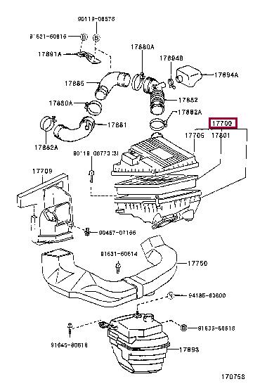 1770064401 Toyota Air cleaner filter box