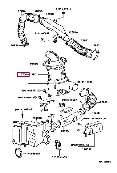 1770067090 Toyota Air cleaner filter box