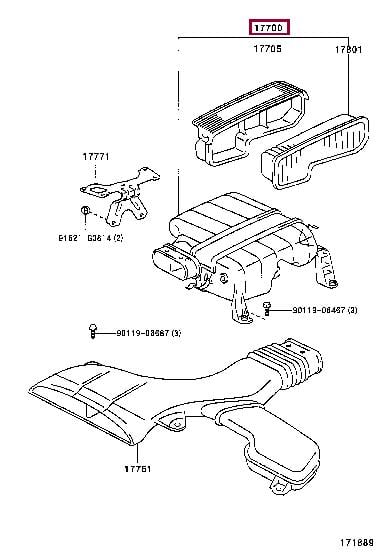 1770070190 Toyota Air cleaner filter box