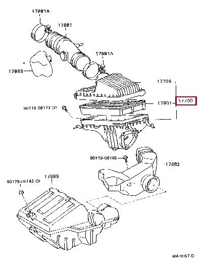 1770074230 Toyota Air cleaner filter box