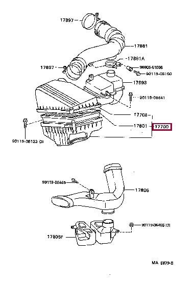 1770074380 Toyota Air cleaner filter box