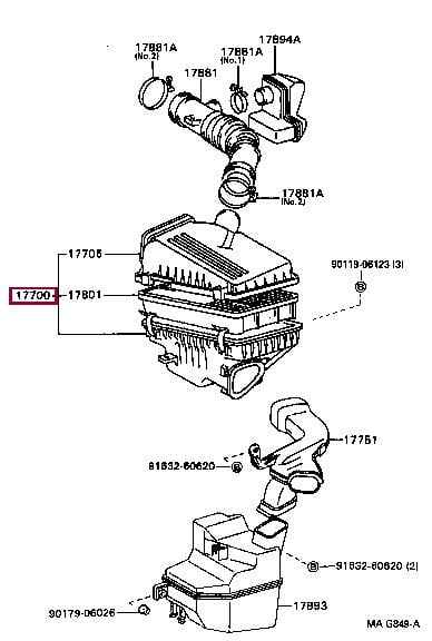 1770074480 Toyota Air cleaner filter box