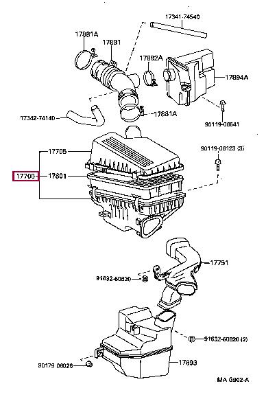 1770074510 Toyota Air cleaner filter box
