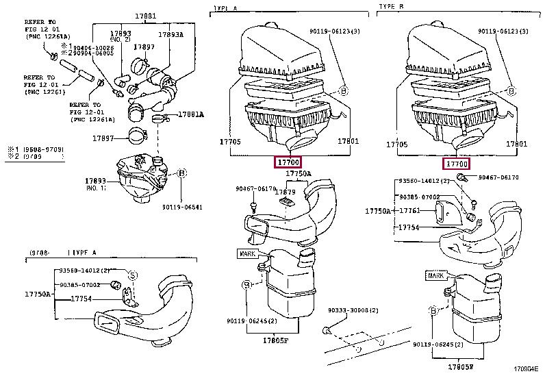 1770074600 Toyota Air cleaner filter box