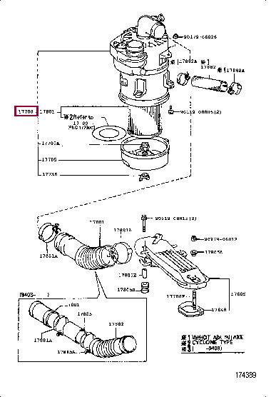 1770075021 Toyota Air cleaner filter box