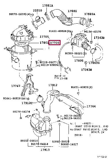 1770075101 Toyota Air cleaner filter box
