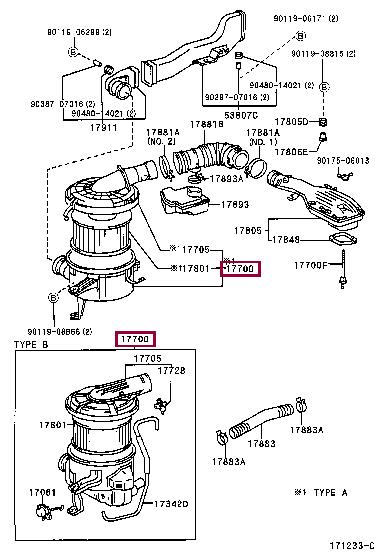 1770075260 Toyota Air cleaner filter box