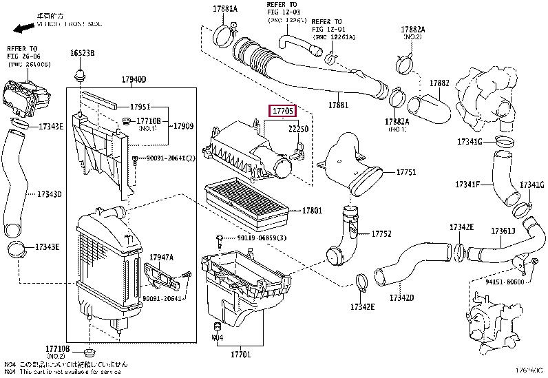 177050N060 Toyota Air cleaner filter box