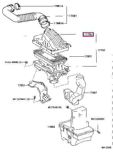 1770511350 Toyota Air cleaner filter box