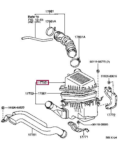 1770511580 Toyota Air cleaner filter box