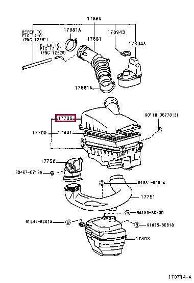 1770511600 Toyota Air cleaner filter box