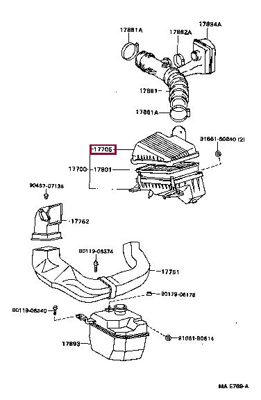 1770515160 Toyota Air cleaner filter box