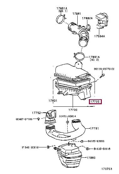 1770515190 Toyota Air cleaner filter box