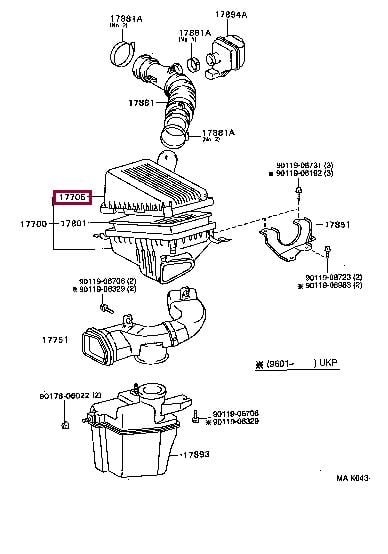 1770516440 Toyota Air cleaner filter box
