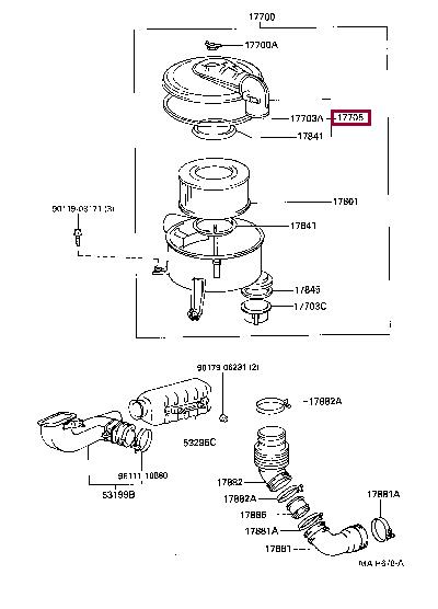 1770517120 Toyota Air cleaner filter box