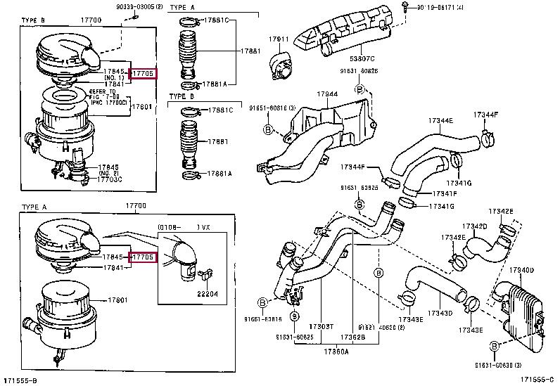 1770517150 Toyota Air cleaner filter box