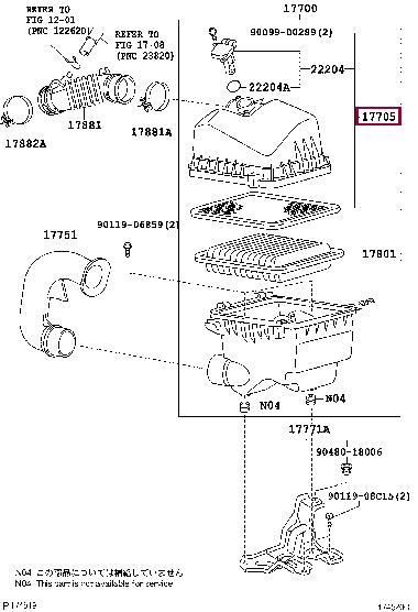 1770521100 Toyota Air cleaner filter box