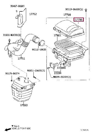 1770521110 Toyota Air cleaner filter box